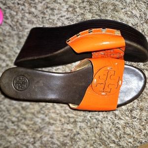 Tory Burch Tangerine Platform Wedges